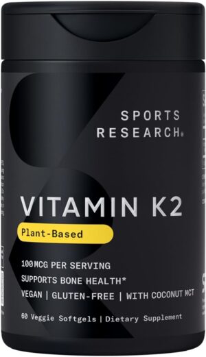Sports Research Vitamin K2 MK-7 100mcg Softgels