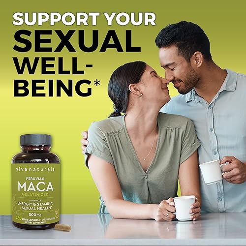 Viva Naturals Maca Root Supplement, 500mg, 250 Capsules - Image 3
