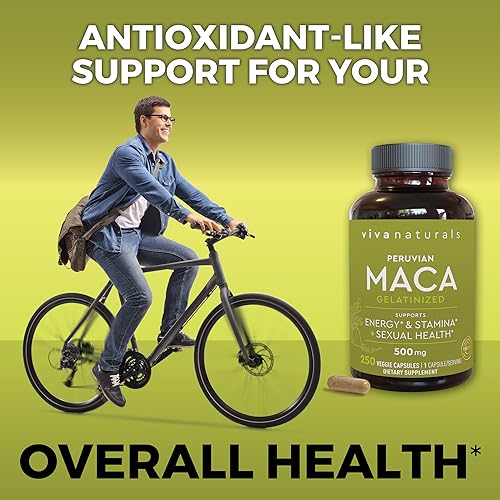 Viva Naturals Maca Root Supplement, 500mg, 250 Capsules - Image 4