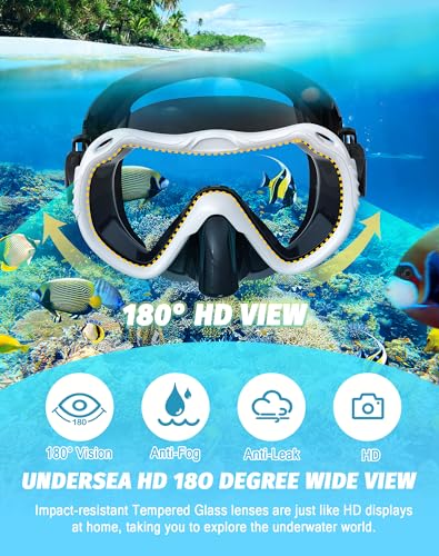 Vmkfuler Adult Snorkel Gear, 180° Panoramic Mask - Image 2