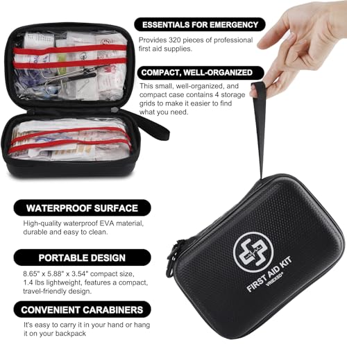 Vriexsd Premium 320-Piece Waterproof First Aid Kit - Image 3