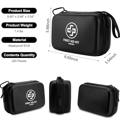 Vriexsd Premium 320-Piece Waterproof First Aid Kit - Image 2