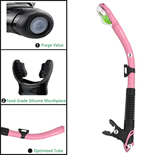 WACOOL Dry Top Snorkel Tube With Comfortable Mouthpiece - Image 4