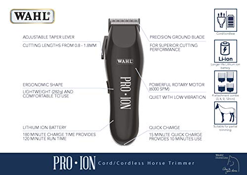 Wahl Pro Ion Cord/Cordless Horse Trimmer - Image 2