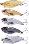LURESMEOW Walleye Fishing Metal Blade Bait Lures, 5pcs