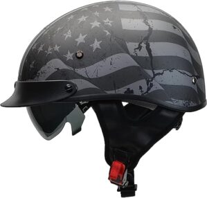 VEGA Warrior Motorcycle Half Helmet W/Sunshield (7817-051)