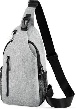 HESEE Waterproof Crossbody Sling Bag With USB