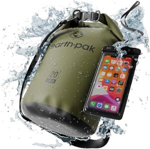 Earth Pak Waterproof Dry Bag Backpack With Phone Case