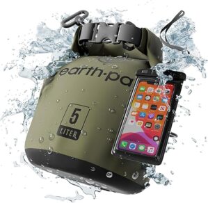 Earth Pak Waterproof Dry Bag Backpack With Phone Case