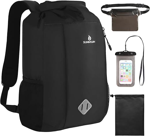 Sunnylon Waterproof Dry Bag Backpack With Waist Pouch