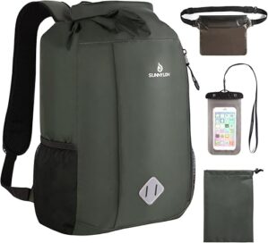 Sunnylon Waterproof Dry Bag Backpack With Waist Pouch