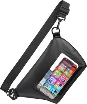 F-color Waterproof Sling Bag With Clear Window