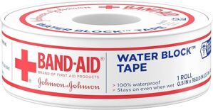Band-Aid Waterproof Tape, 1/2 Inch