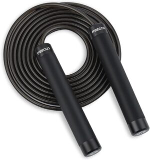 FEECCO FITNESS Weighted Jump Rope With Adjustable Length
