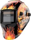 TOOLIOM Welding Helmet Auto Darkening Flaming Skull