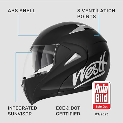 Westt Modular Motorcycle Helmet With Dual Visor DOT - Image 2