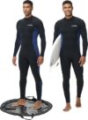 Lansru Wetsuits With Waterproof Changing Mat, 3/2mm Neoprene Full Suit