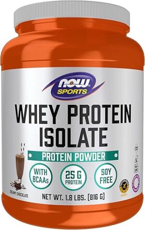 NOW Foods Whey Protein Isolate, Creamy Chocolate Powder