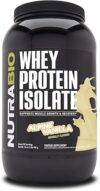 NutraBio Whey Protein Isolate Powder Supplement