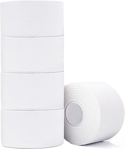ADMITRY White Sports Tape, 5 Pack, 1.5 Inches