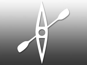 American Vinyl White Vinyl Kayak Paddle Sticker