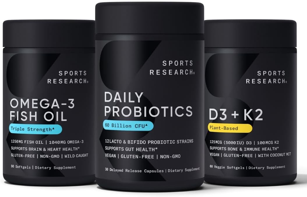 Sports Research Wild Alaskan Pollock Omega 3 Fish Oil