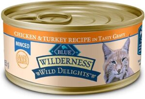 Blue Buffalo Wild Delights Minced Wet Cat Food, Chicken & Turkey