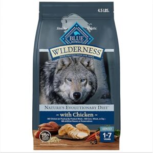 Blue Buffalo Wilderness Adult High-Protein Dog Food, 4.5-lb