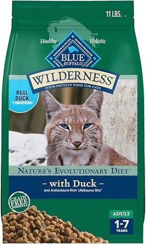Blue Buffalo Wilderness High-Protein Grain-Free Cat Food, Duck