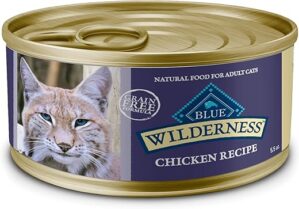 Blue Buffalo Wilderness Natural Chicken Wet Cat Food, 5.5-oz. Cans (24 Count)