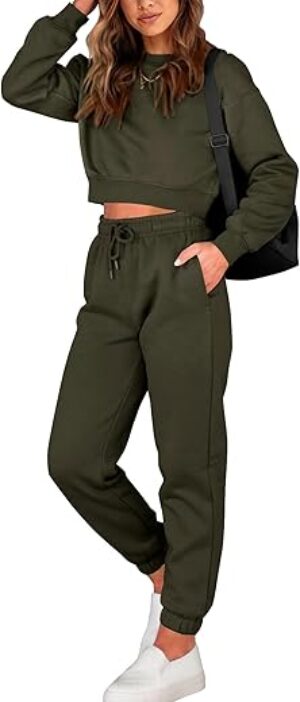 BTFBM Women's 2 Piece Long Sleeve Jogger Set