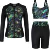 GRACE KARIN Women’s 3 Piece Rash Guard Swimsuit