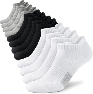 Amutost Women's Athletic Cushioned Ankle Socks