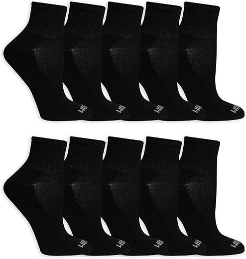 Fruit of the Loom Women's Everyday Soft Ankle Socks (10 Pack)