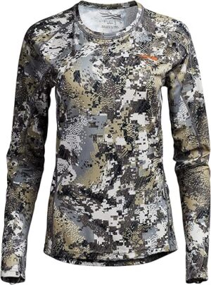 SITKA Gear Women’s Hunting Camo Crew Shirt