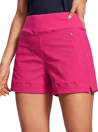 CRZ YOGA Women's Lightweight Mid Rise Hiking Shorts