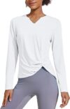 PINSPARK Womens Long Sleeve Workout Tops