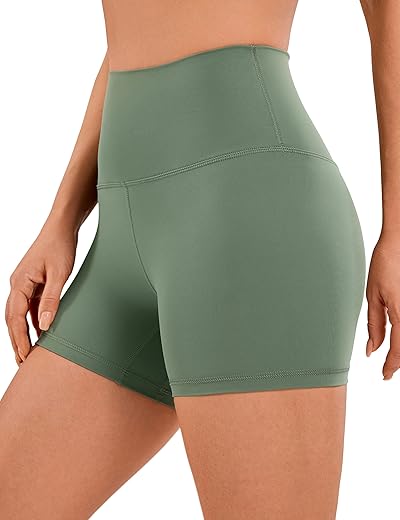 CRZ YOGA Women's Naked Feeling Biker Shorts 4''
