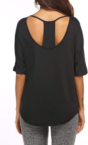 PINSPARK Women’s Open Back Yoga Top