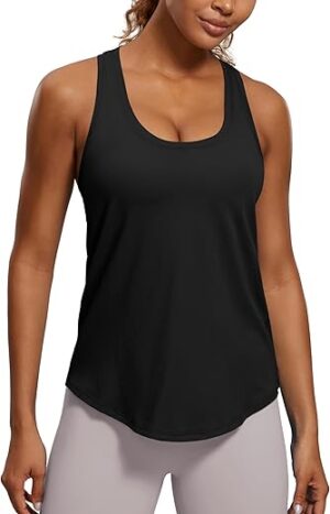 CRZ YOGA Women's Pima Cotton Racerback Tank Tops