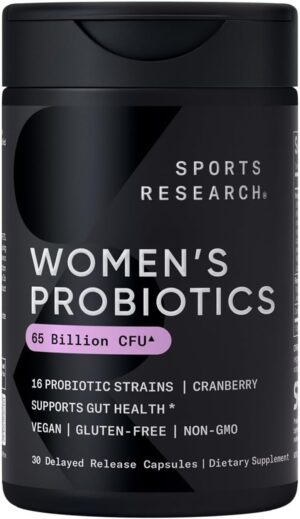 Sports Research Women’s Probiotics With Prebiotics, 65 Billion CFU