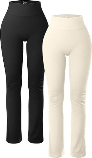 OQQ Women’s Ribbed Seamless High Waist Leggings