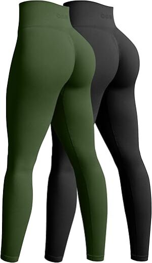 OQQ Women's Seamless High Waist Yoga Leggings