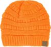 C.C Women’s Thick Knit Beanie, Neon Orange