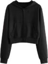 Verdusa Women’s Zip Up Crop Hoodie