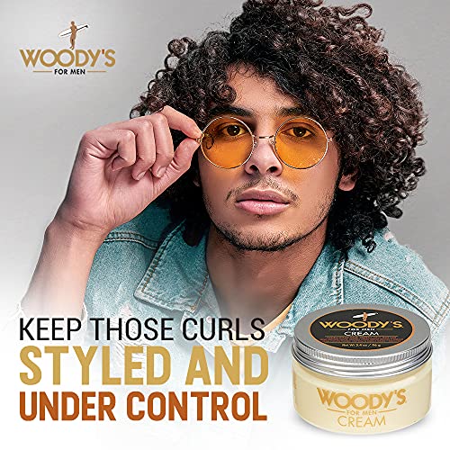 Woody's Styling Cream For Curly/Wavy Hair, 3.4 oz - Image 3