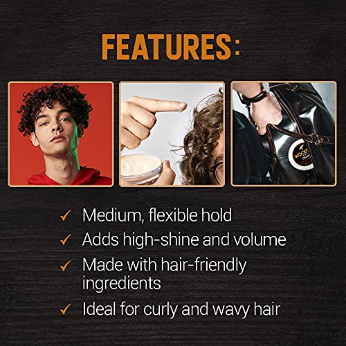 Woody's Styling Cream For Curly/Wavy Hair, 3.4 oz - Image 4