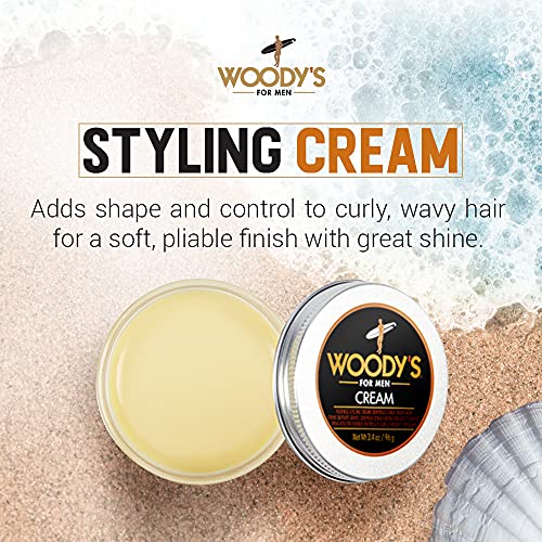 Woody's Styling Cream For Curly/Wavy Hair, 3.4 oz - Image 2