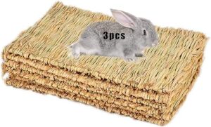 Hamiledyi Woven Grass Mat for Small Animals (Pack of 3)