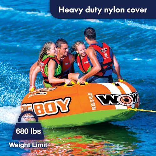 WOW Sports Big Boy 4-Person Inflatable Towable Tube, 15-1130 - Image 3